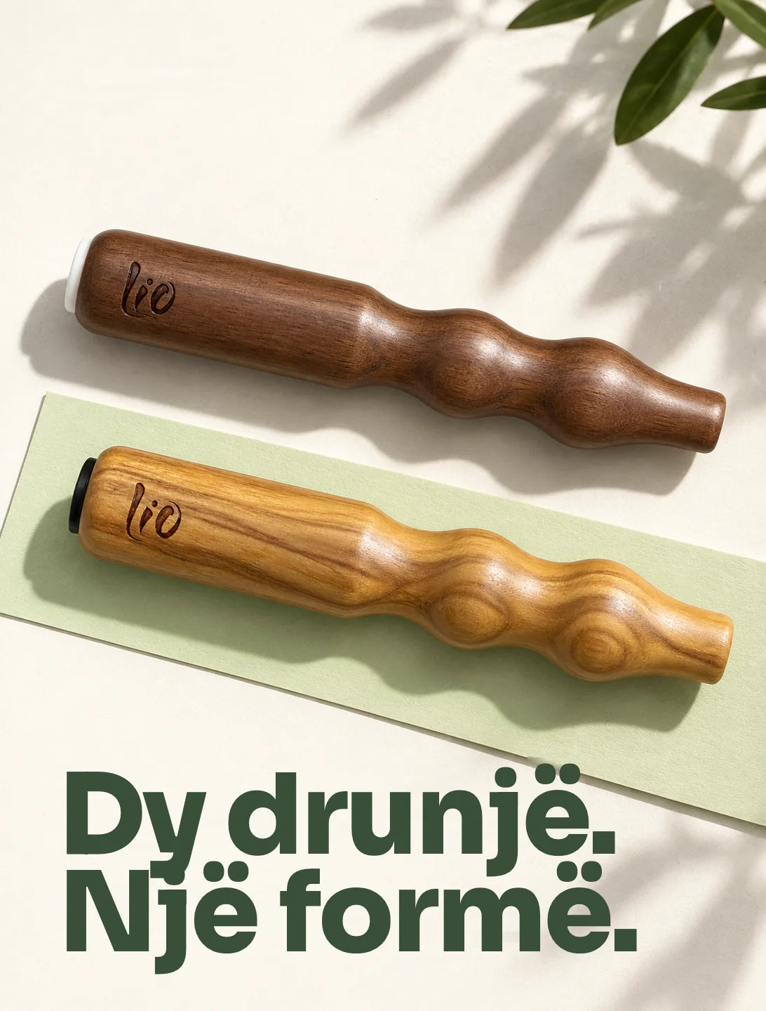 Lio në dru ulliri dhe në dru arre, njëri pranë tjetrit